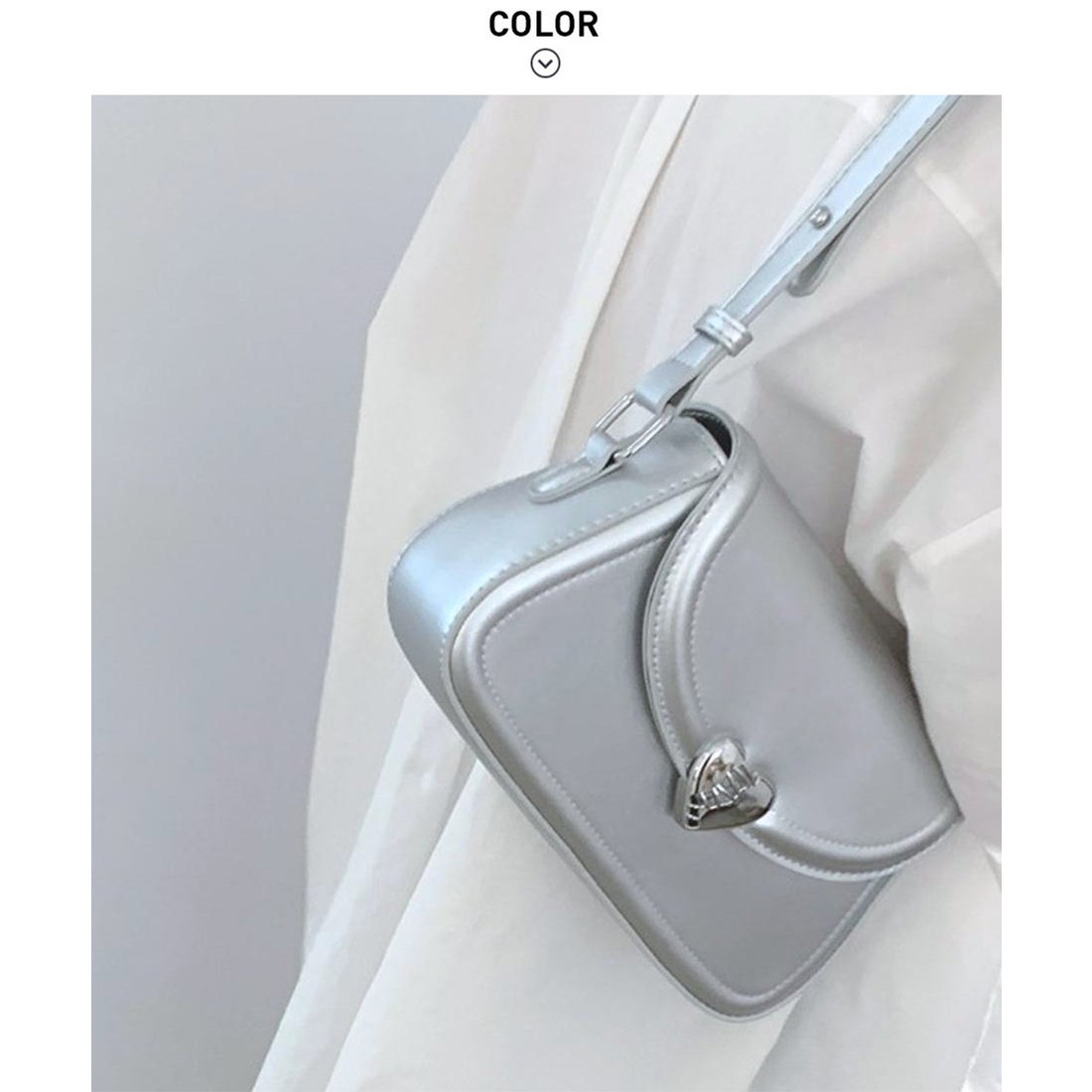 メゾンドラティール maison de LATIR ハート金具ショルダーバッグ