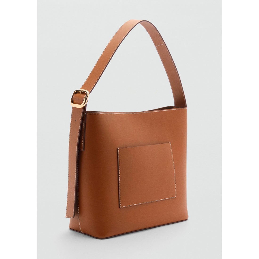 レザーショルダーバッグ G-- NINA （ミディアムブラウン） -MANGO