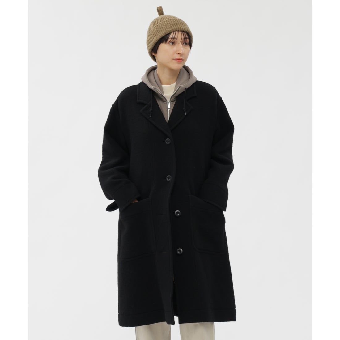 エムエイチエル MHL. SOFT WOOL FLEECE （BLACK） - ファッション通販