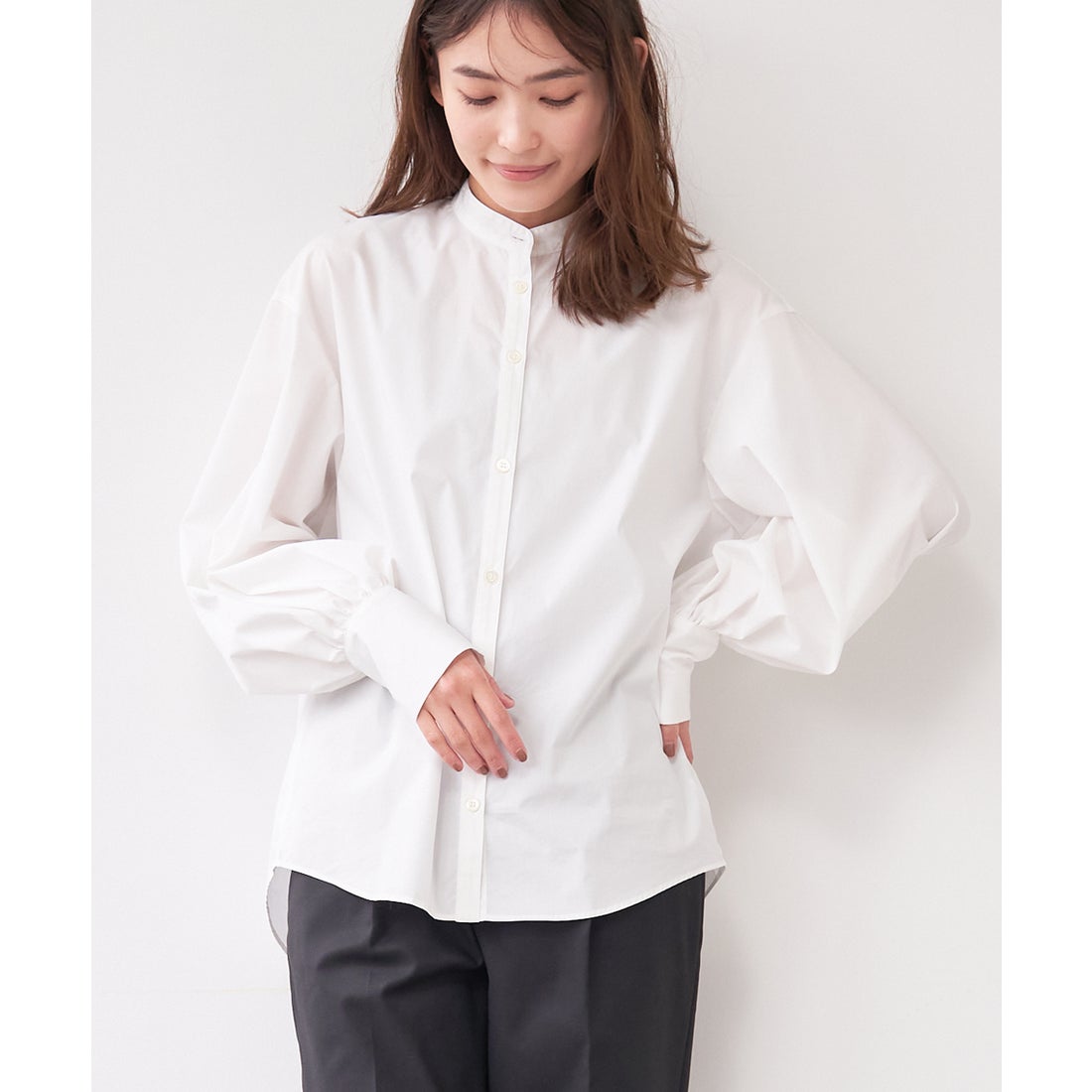 マイカアンドディール MICA&DEAL big puff sleeve shirt （OFFWHITE