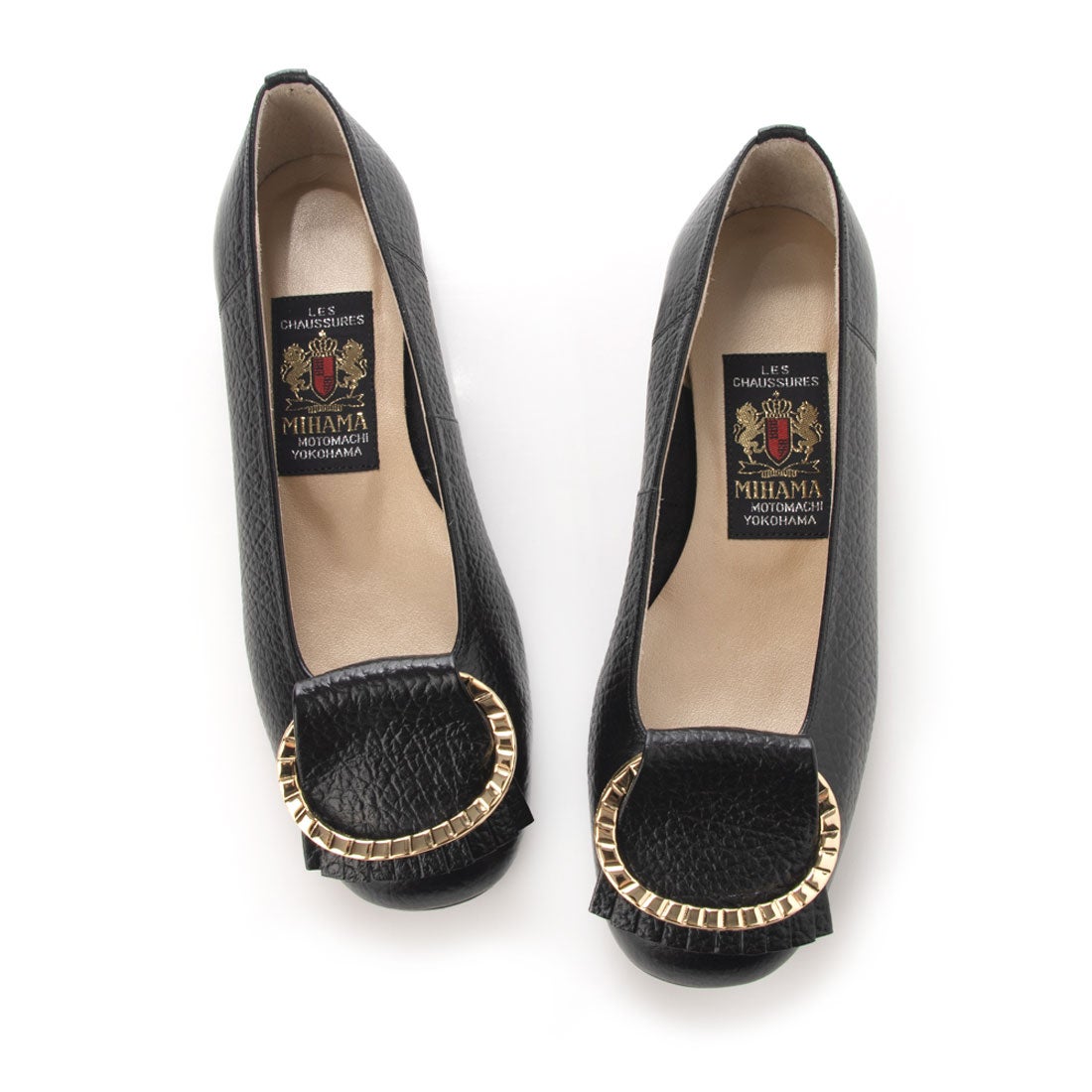 ミハマ MIHAMA カジュアルシューズ （黒型押） -靴＆ファッション通販