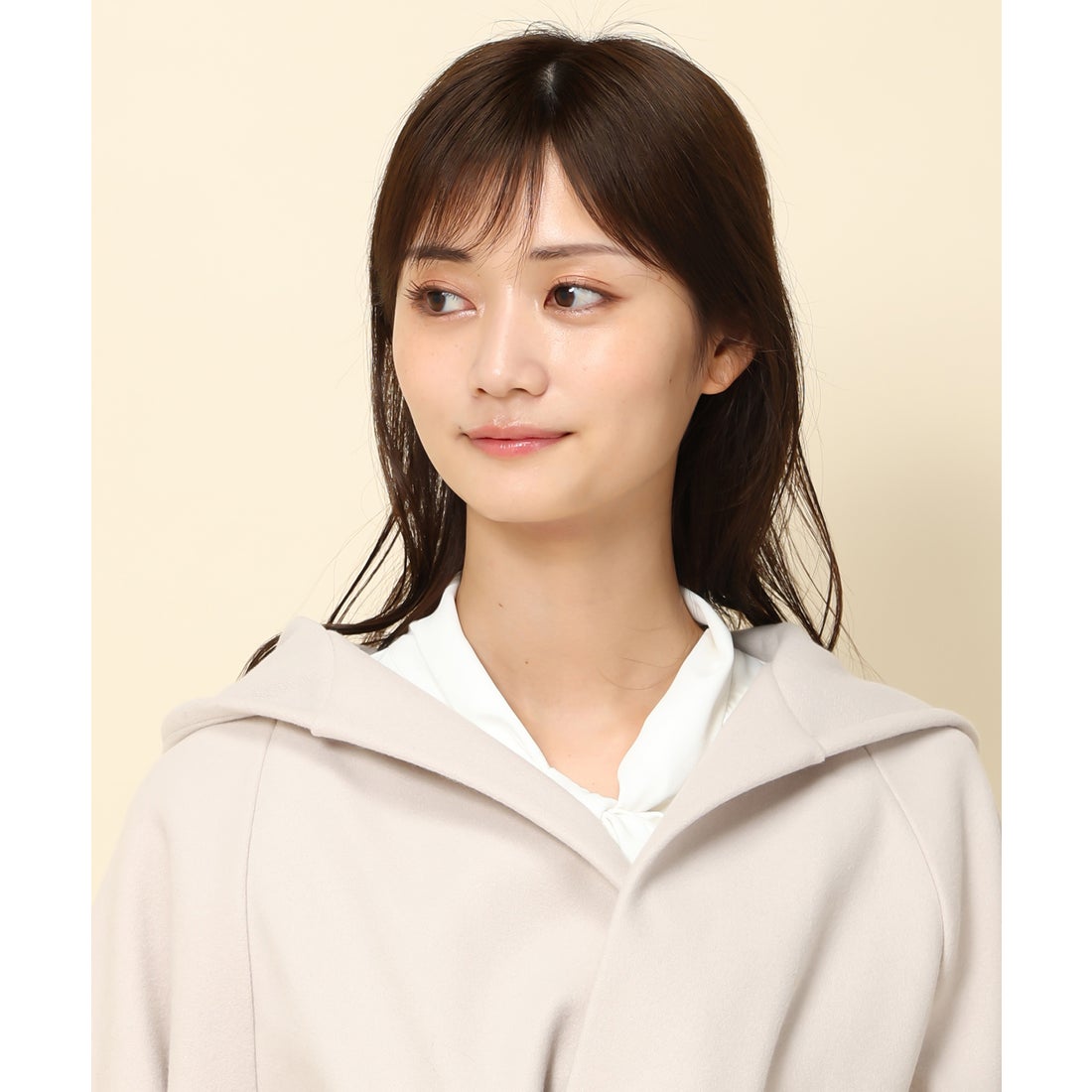 ミッシュマッシュ MISCH MASCH 中空糸ニットメルトンフードコート