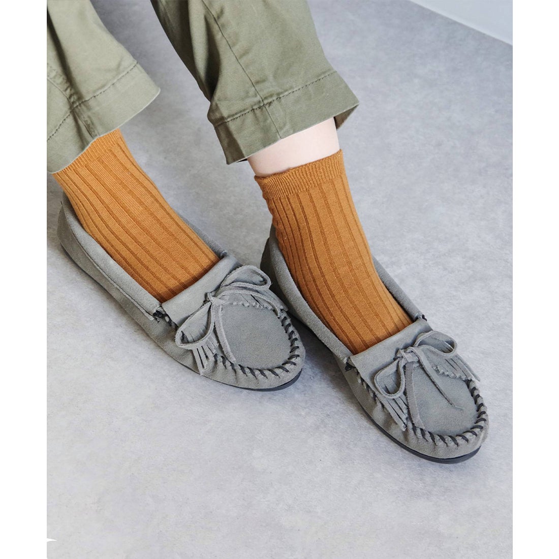 ミネトンカ モカシンシューズ MINNETONKA 409 （STORM BLUE） -靴