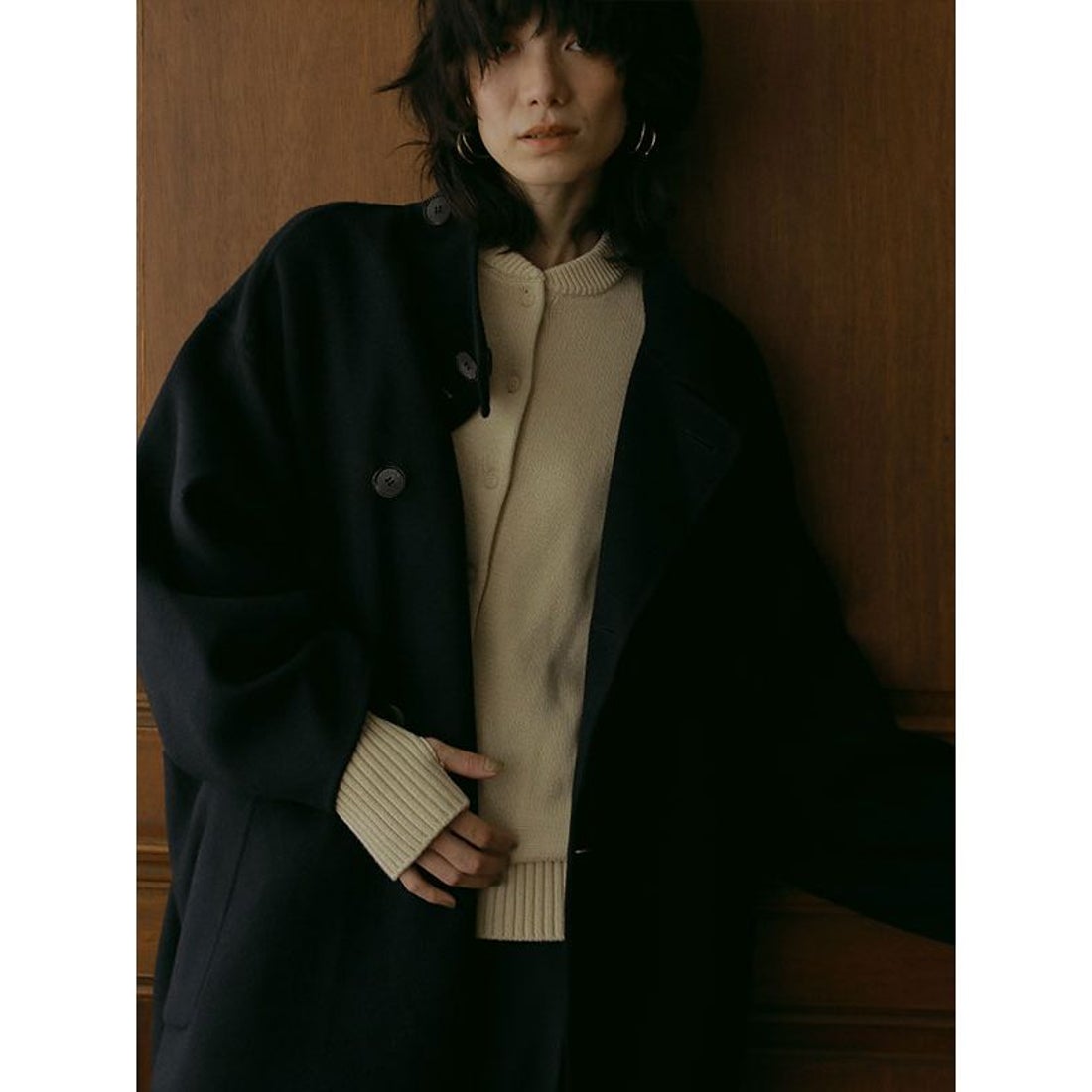 エトレトウキョウ ETRE' TOKYO スタンドカラーリバーロングコート