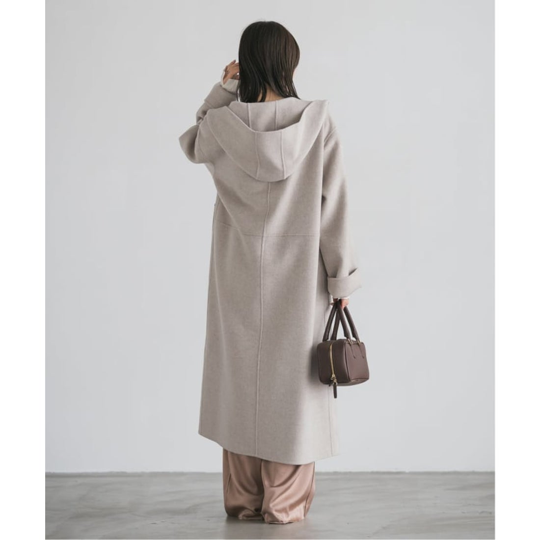 ノーブル NOBLE Super160sリバーフーディーコート （ネイビー