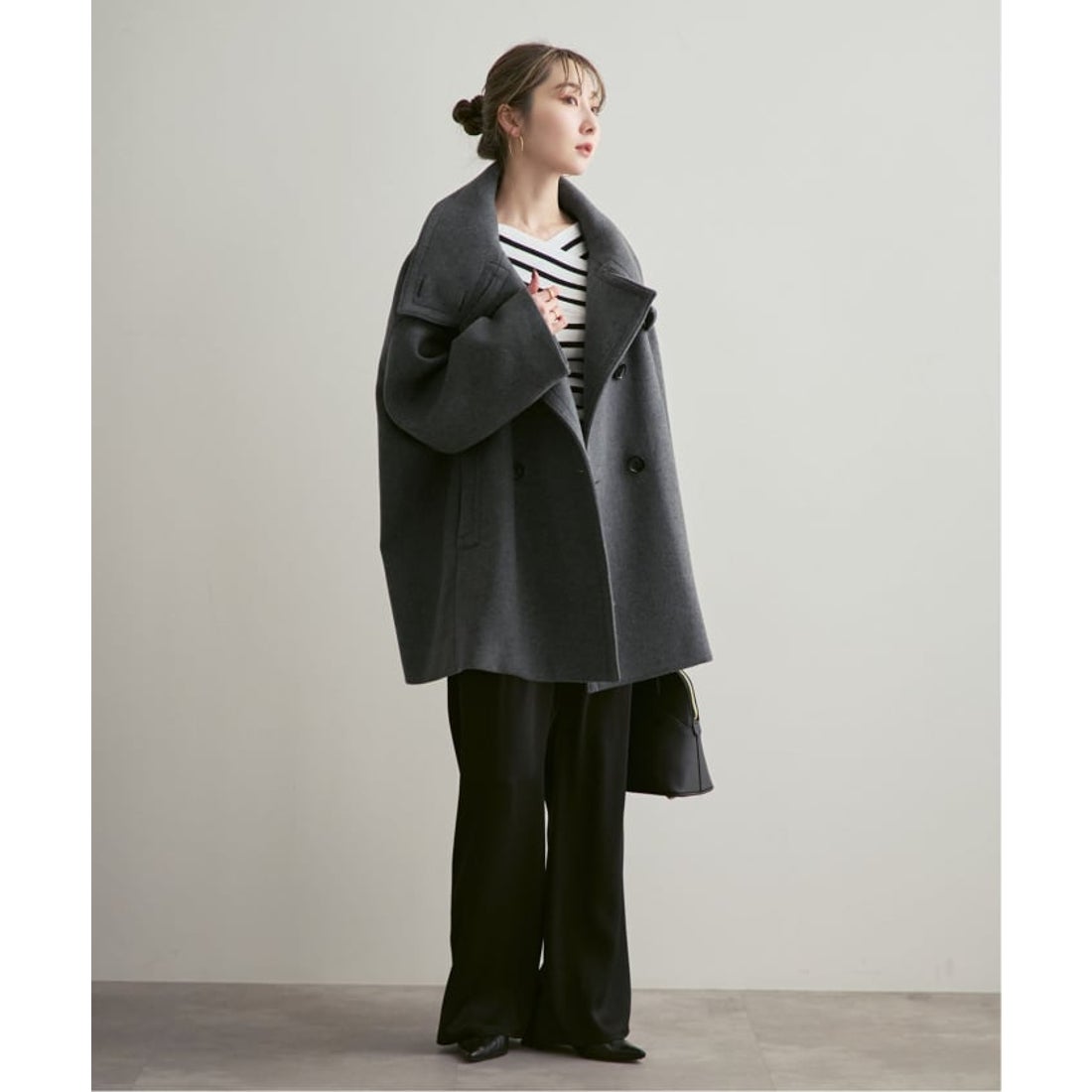 ノーブル NOBLE 《追加・WEB限定カラー》スタンドカラーオーバーコート