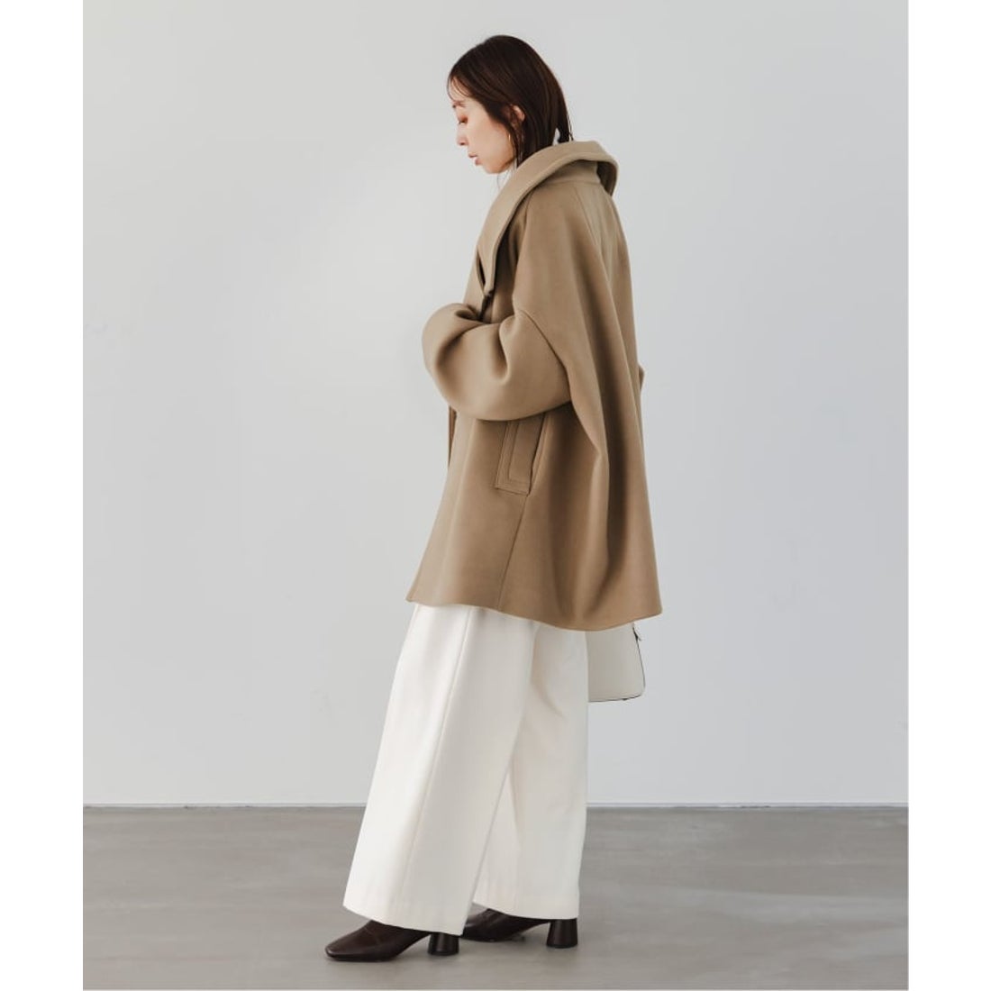 ノーブル NOBLE 《追加》スタンドカラーオーバーコート （ネイビー