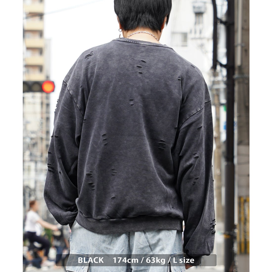 ワンフォークロージング 1111clothing ◇硫化染め ダメージ加工 ロゴ