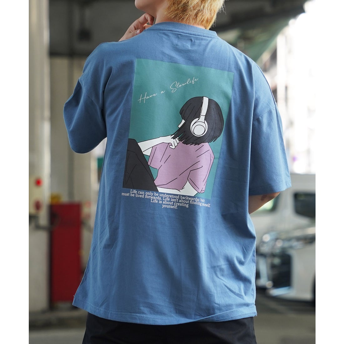 ワンフォークロージング 1111clothing ◇ロゴ刺繍 イラストガール T