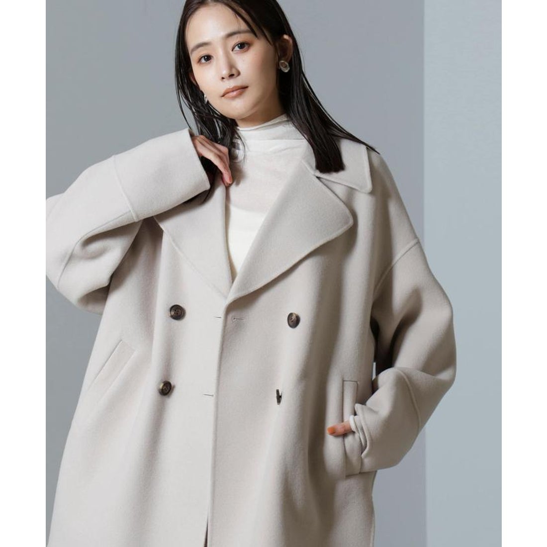 ナノ・ユニバース NANO universe PURE LAMBS リバーミドルコート