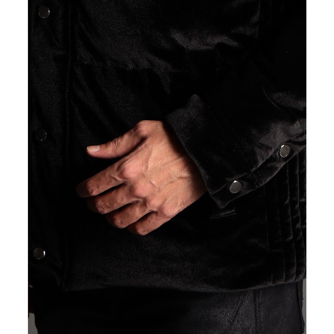 ニコルクラブフォーメン NICOLE CLUB FOR MEN ニットベロア スタンド