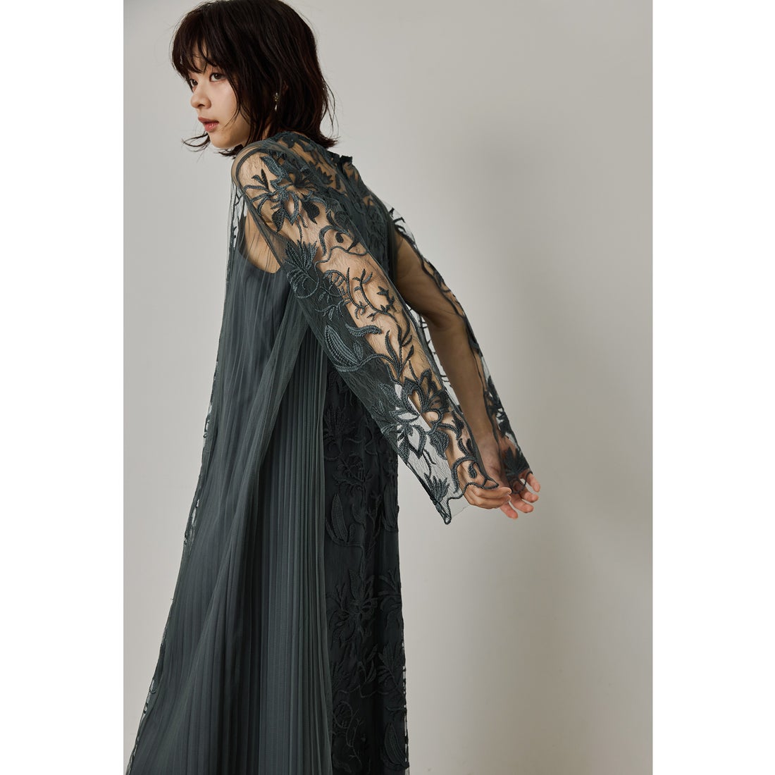 ニアナ niana エスニックサイドプリーツドレス Aライン マタニティ