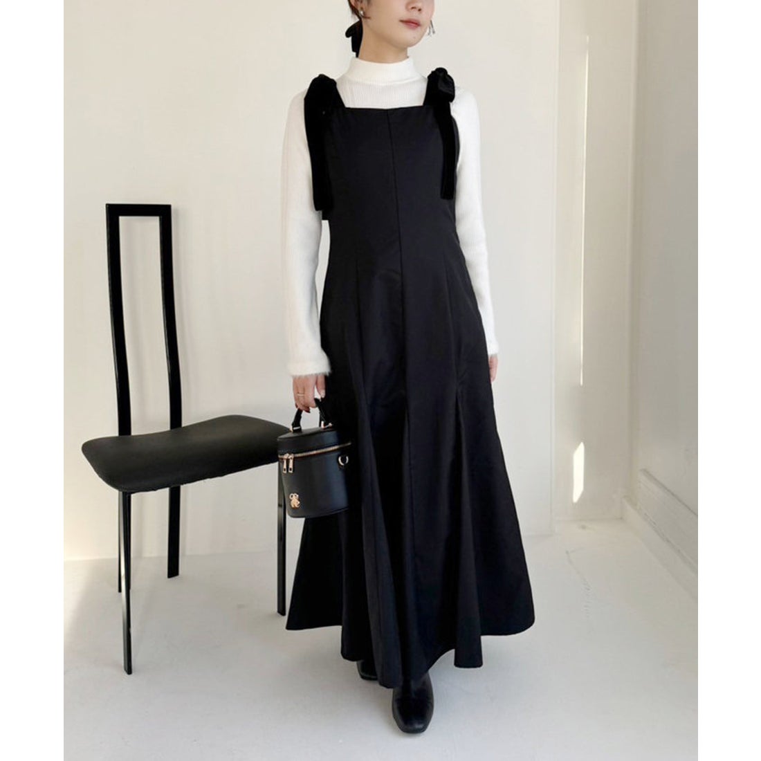 ナイスクラップ NICE CLAUP 【one after another】ベロアリボンキャミ