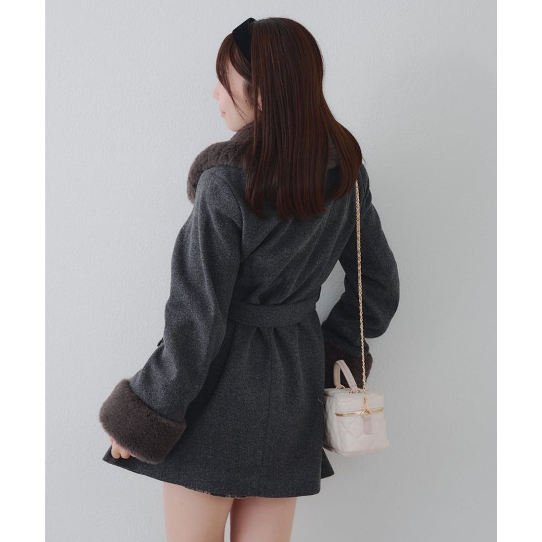 ナイスクラップ NICE CLAUP 【WEB先行予約】フェイクファー付ミドル