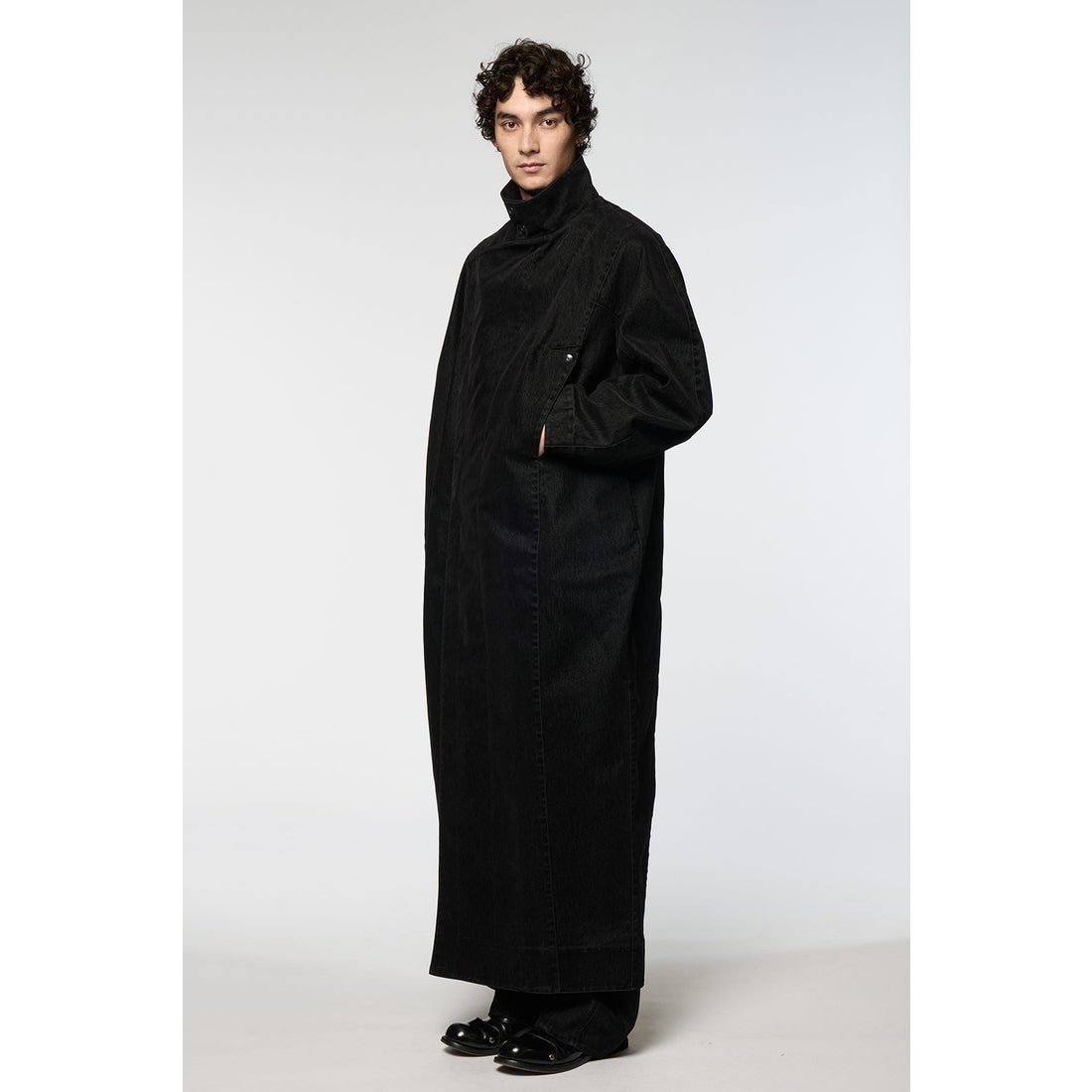 オマールアフリディ Omar Afridi PINA WRAPPED COAT （BLACK） -FASCINATE