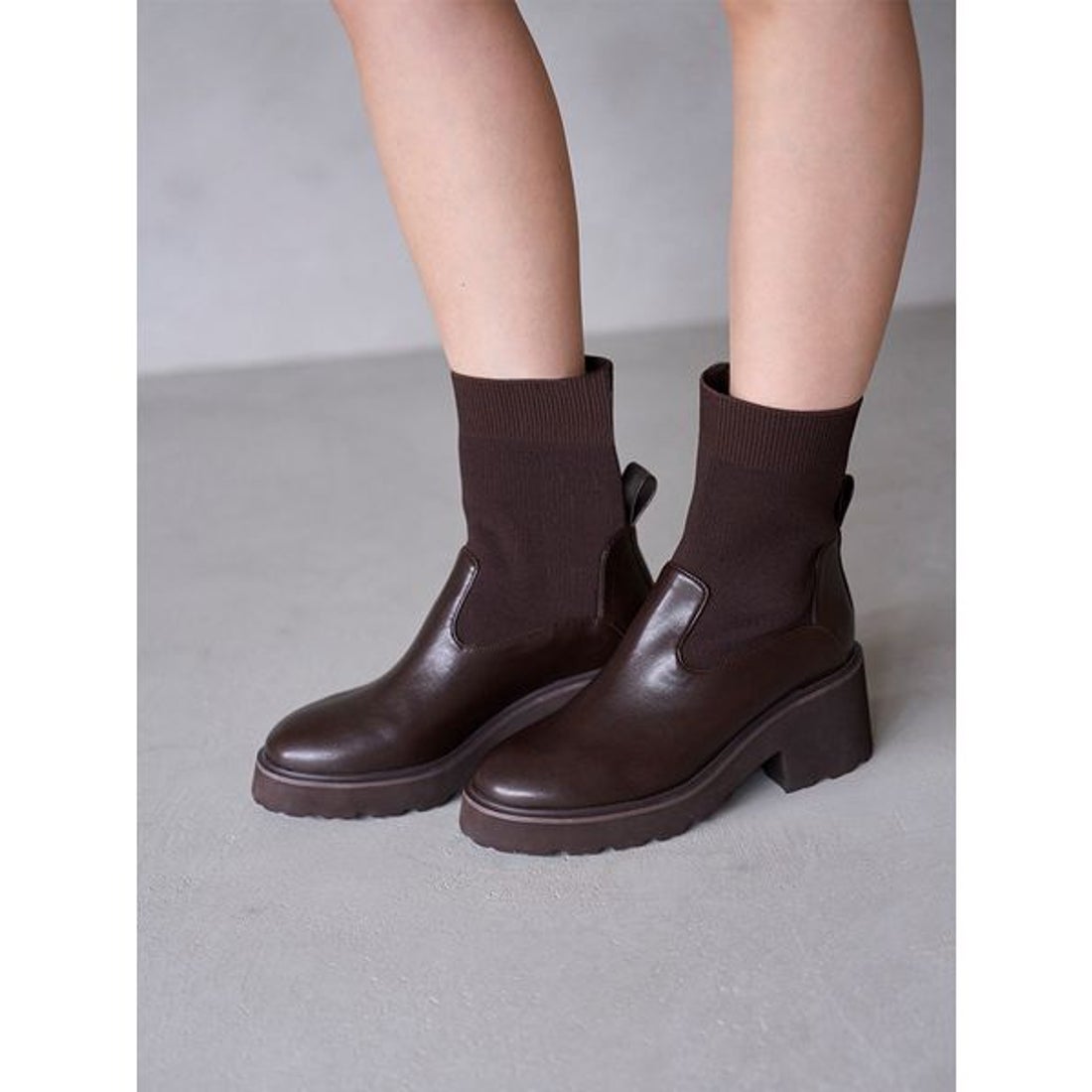 スナイデル SNIDEL ショートニットブーツ （DBRW） - ファッション通販