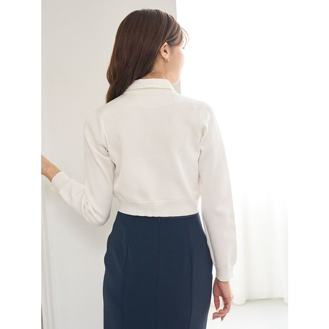 スナイデル SNIDEL フリルニットカーディガン （BLK） - ファッション