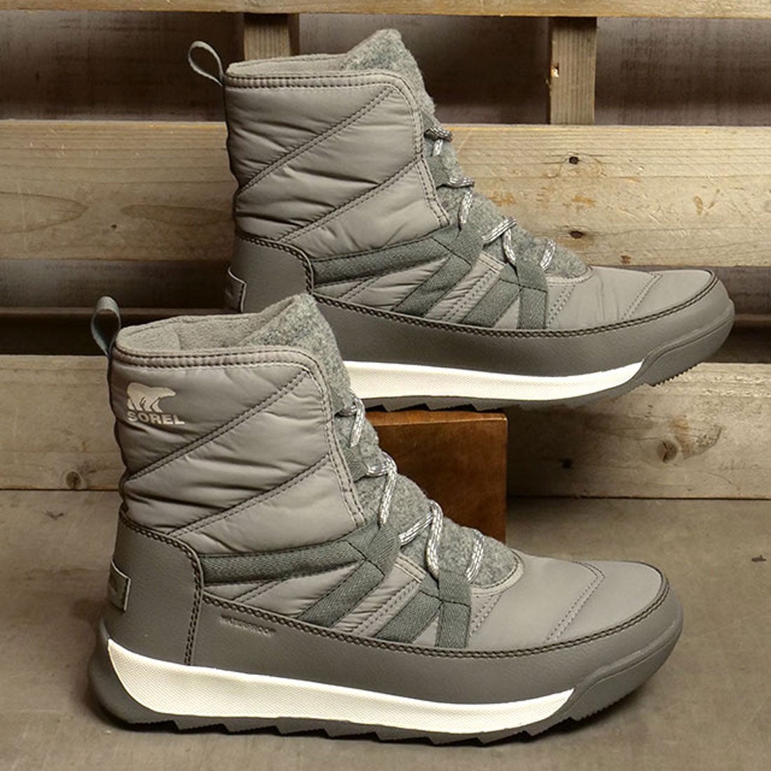 ソレル SOREL W WHITNEY II PLUS LACE WP Chrome-Grey/Quarry [NL5162