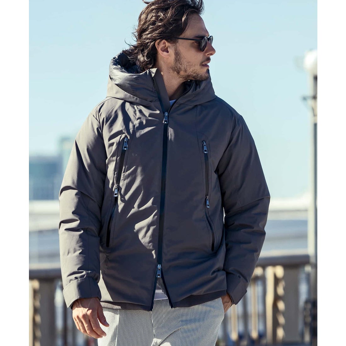 AKM Contemporary ダブルフードダウンジャケット - ファッション通販