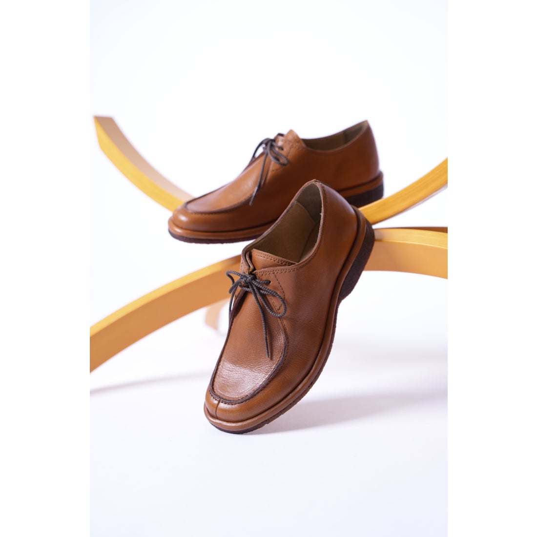 サヤ SAYA プラット製法本革チロリアンシューズ （ブラック） -【公式