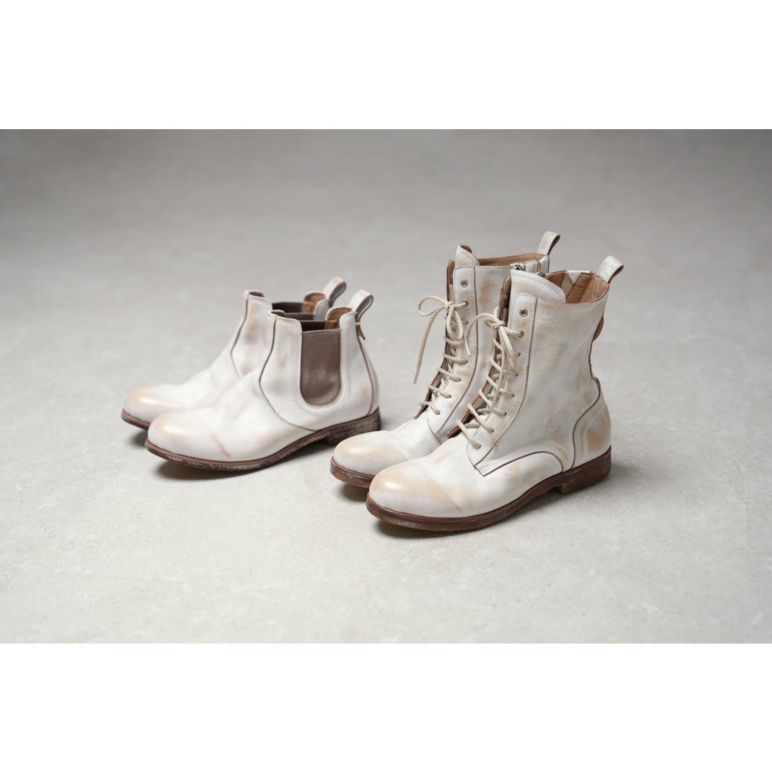 サヤ SAYA クレープ本革ラウンドトウボロネーゼ製法サイドゴアブーツ