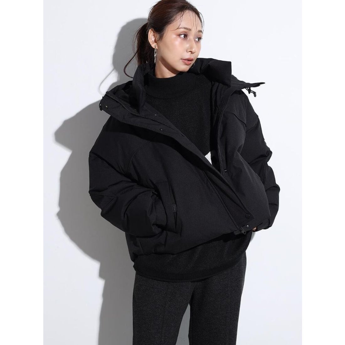 スコットクラブ SCOTCLUB パイピング中綿ブルゾン （ブラック