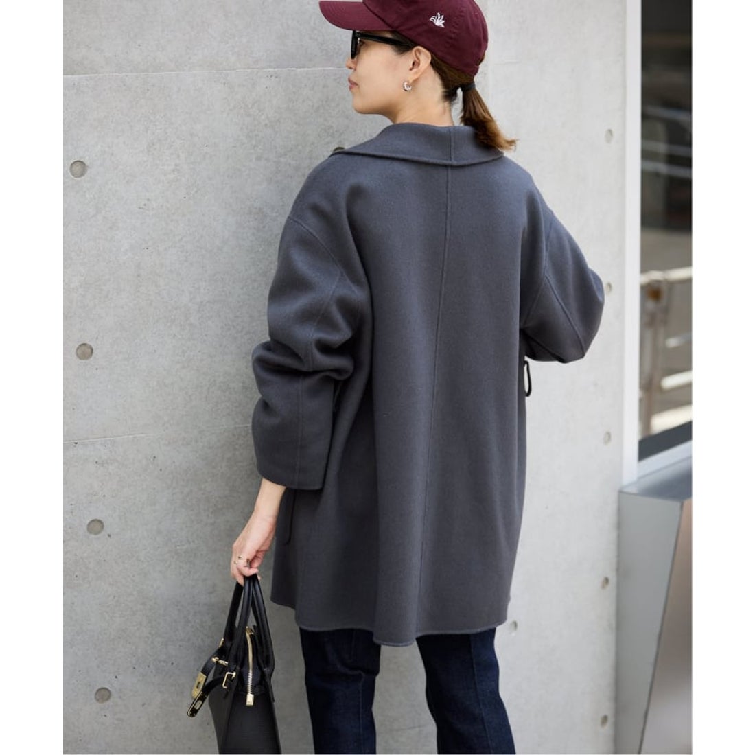 スローブ イエナ SLOBE IENA SUPER140 ダブルフェイスベルテッドコート