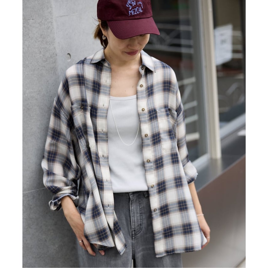 スローブ イエナ SLOBE IENA 《追加》ビエラチェックルーズシャツ