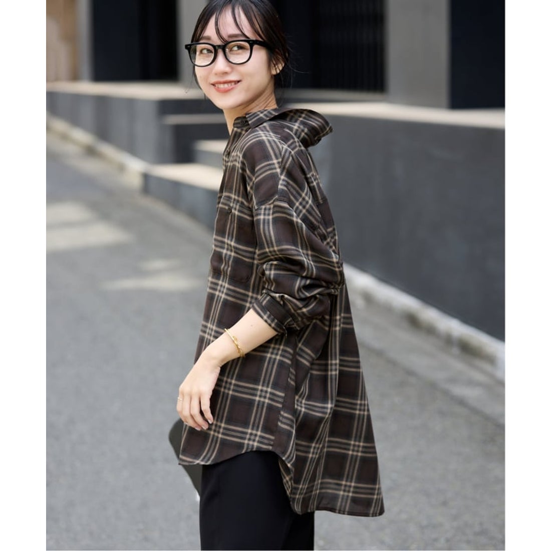 スローブ イエナ SLOBE IENA 《追加》ビエラチェックルーズシャツ