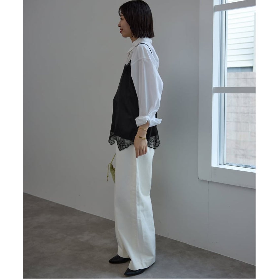 スローブ イエナ SLOBE IENA 《追加2予約》サテンレースキャミソール