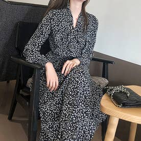 ショッピングゴー shoppinggo ロングフレアワンピース 花柄 長袖