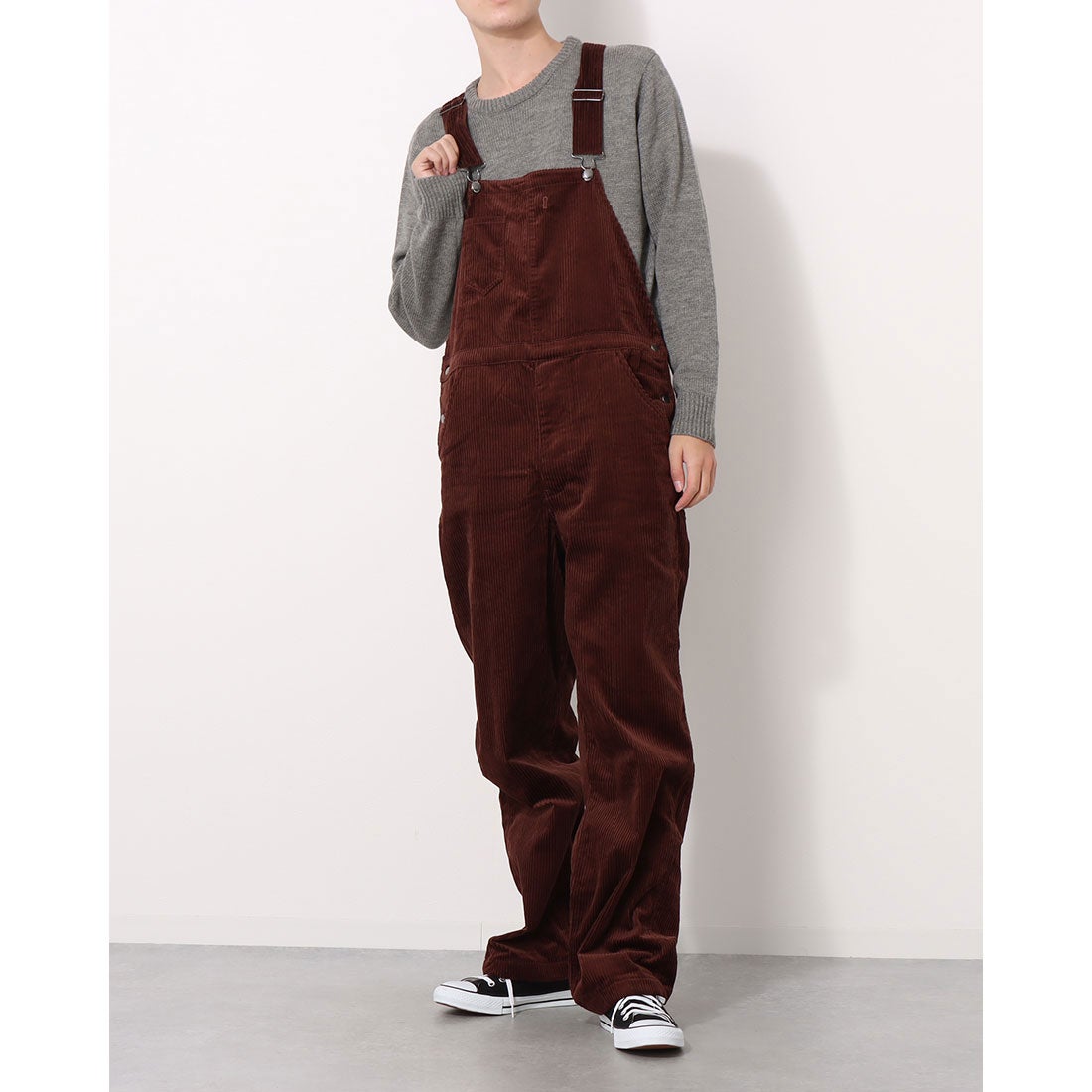 スタイルブロック STYLEBLOCK コーデュロイオーバーオール （ブラウン