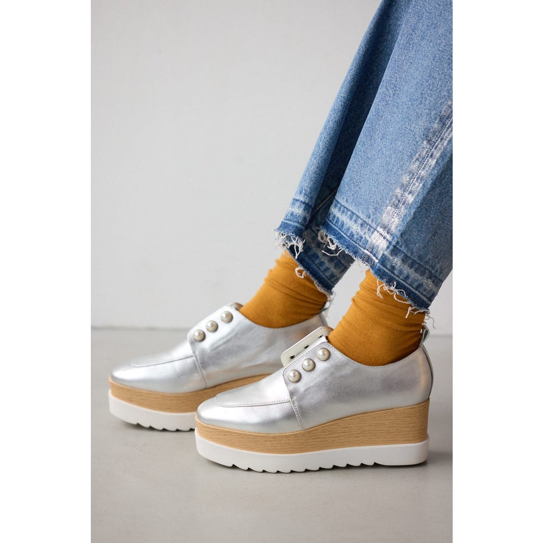 STACCATO メイジーパールプラットフォーム SLV -ファッション通販