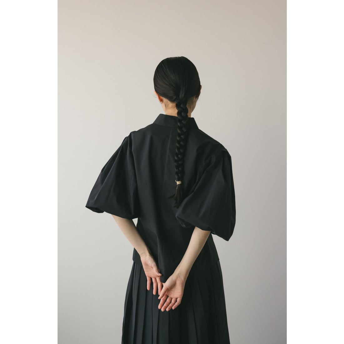 STYLEMIXER バルーンスリーブシャツ BLK -ファッション通販 FASHION WALKER