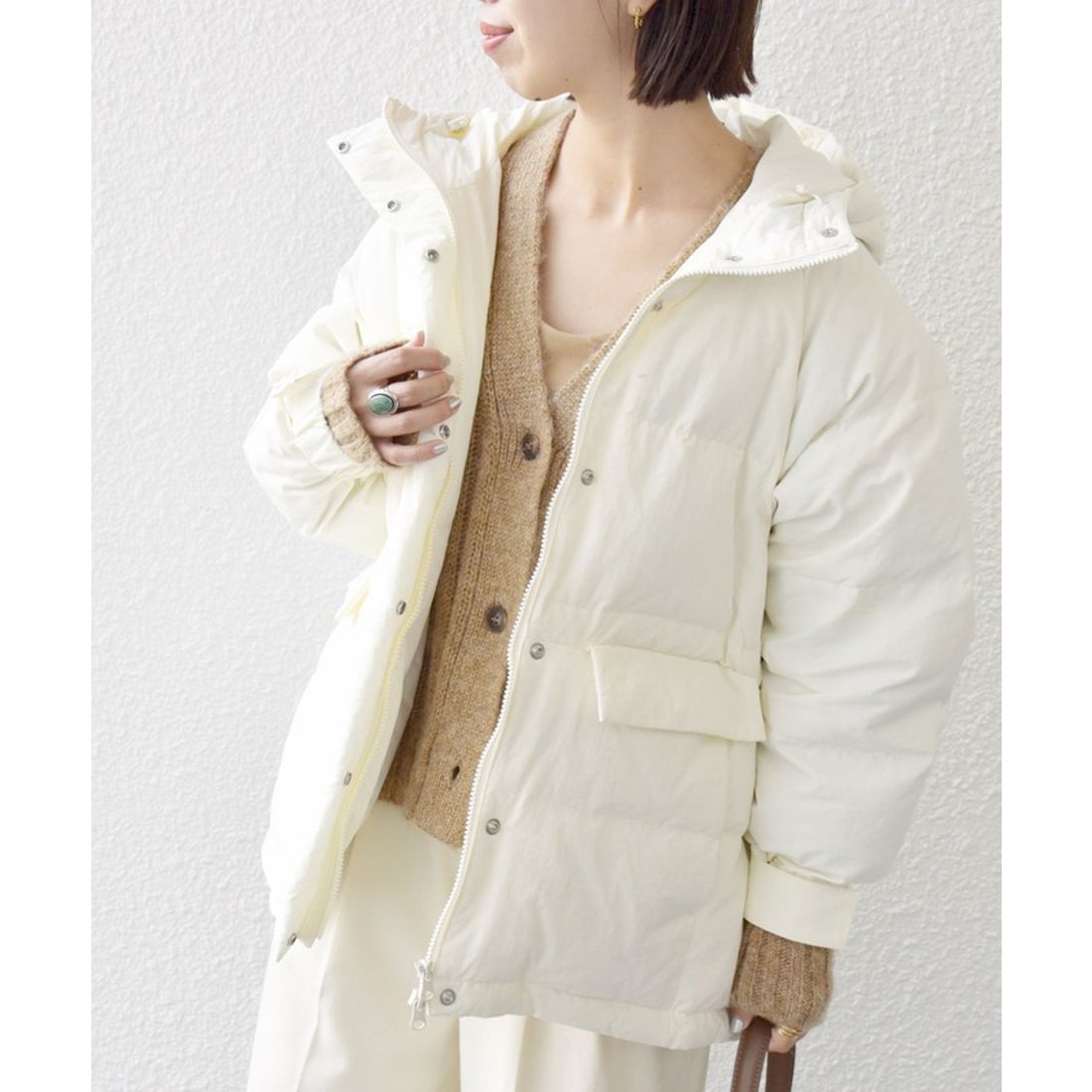 シップス エニィ SHIPS any SHIPS any: フード ショート ダウン コート