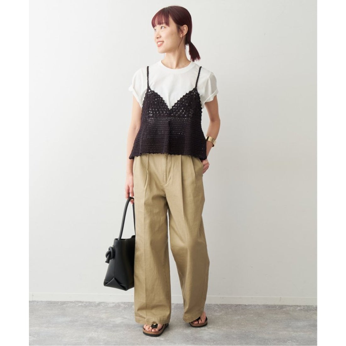 スピック＆スパン Spick & Span 《追加》クロシェニットキャミソール