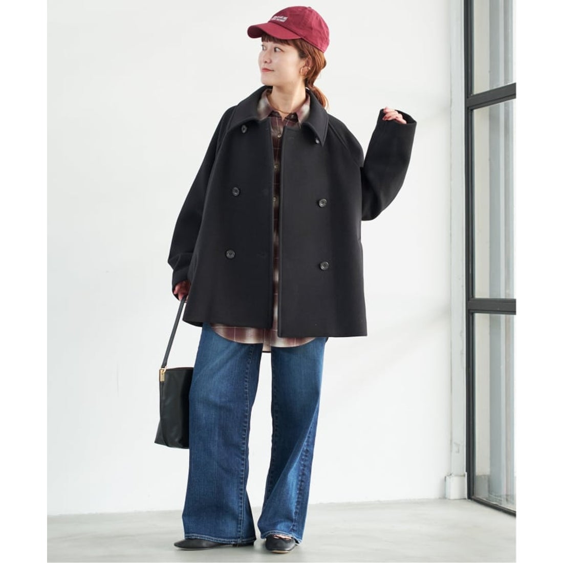 スピック＆スパン Spick & Span S160スタンドカラーショートコート