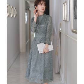 プールヴー PourVous ロング&七分袖フォーマルスタンドカラー大きい