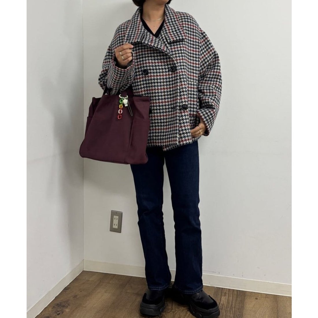 パル PAL 【ear PAPILLONNER】仕切りポケットトートバッグ Lサイズ