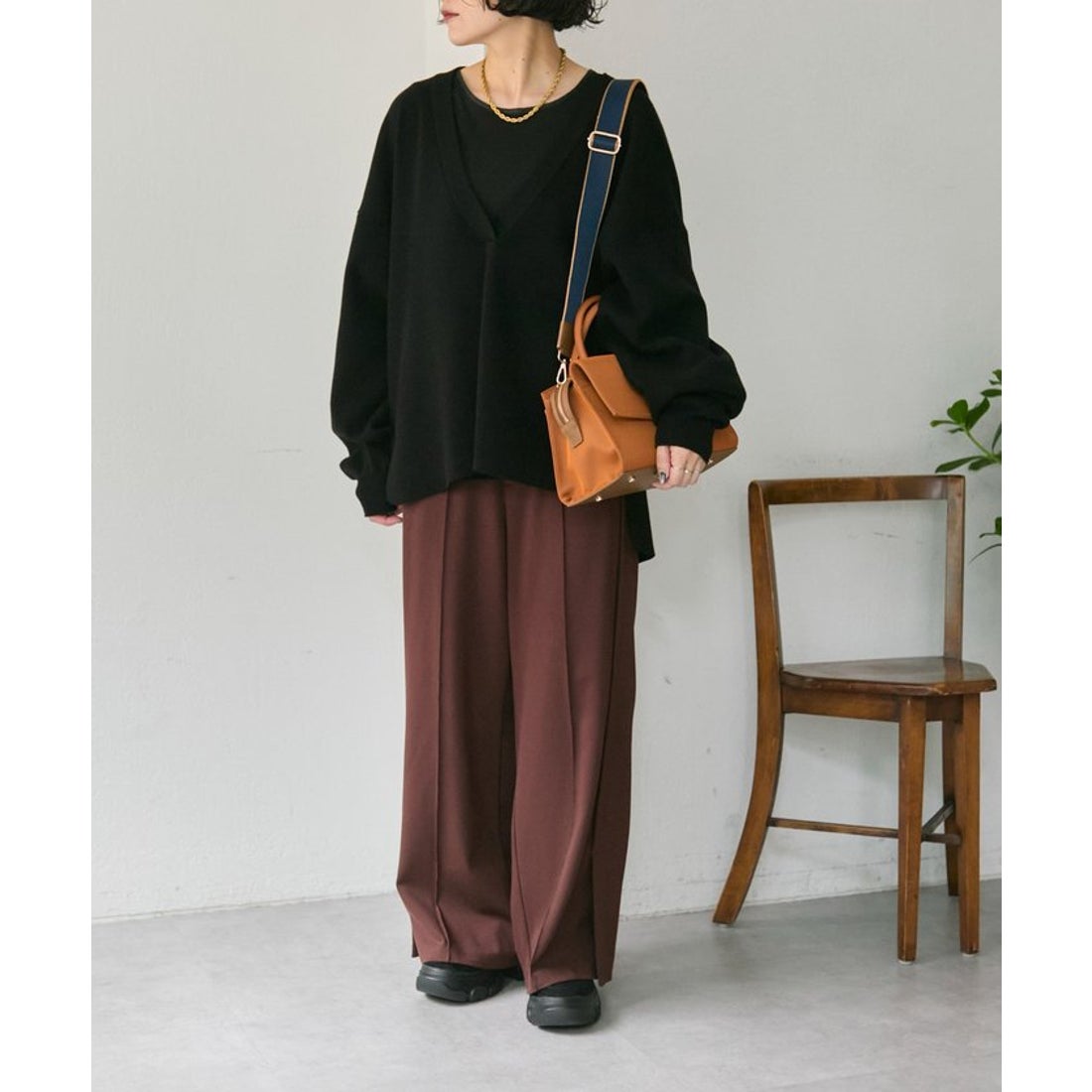 パル PAL 【ear PAPILLONNER】きれいめ撥水トートバッグS （orange