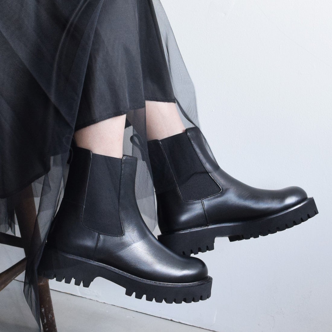 パラディクルール PARADIS COULEUR EVAソールサイドゴアブーツ