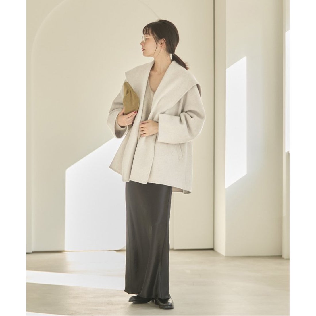 プラージュ Plage 《追加》ハミルトン DRAPE MIDDLE コート （グレーA