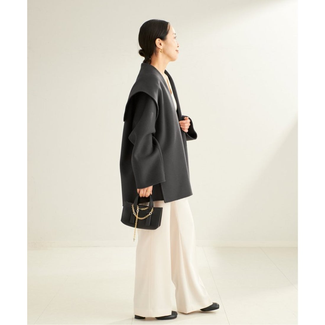 プラージュ Plage 《追加》ハミルトン DRAPE MIDDLE コート （グレー