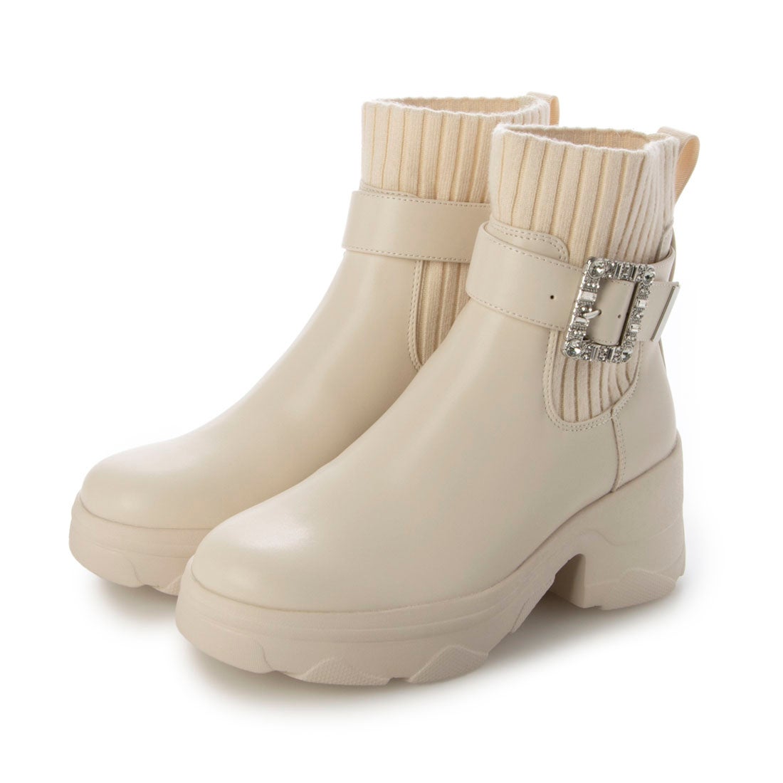 プラスダイアナ ＋diana 【撥水加工】クリスタルバックルショート