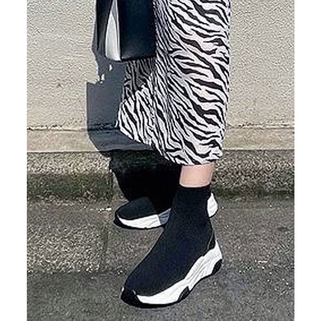 ＋diana プラスダイアナ +diana 軽量ニットソックススニーカーブーツ