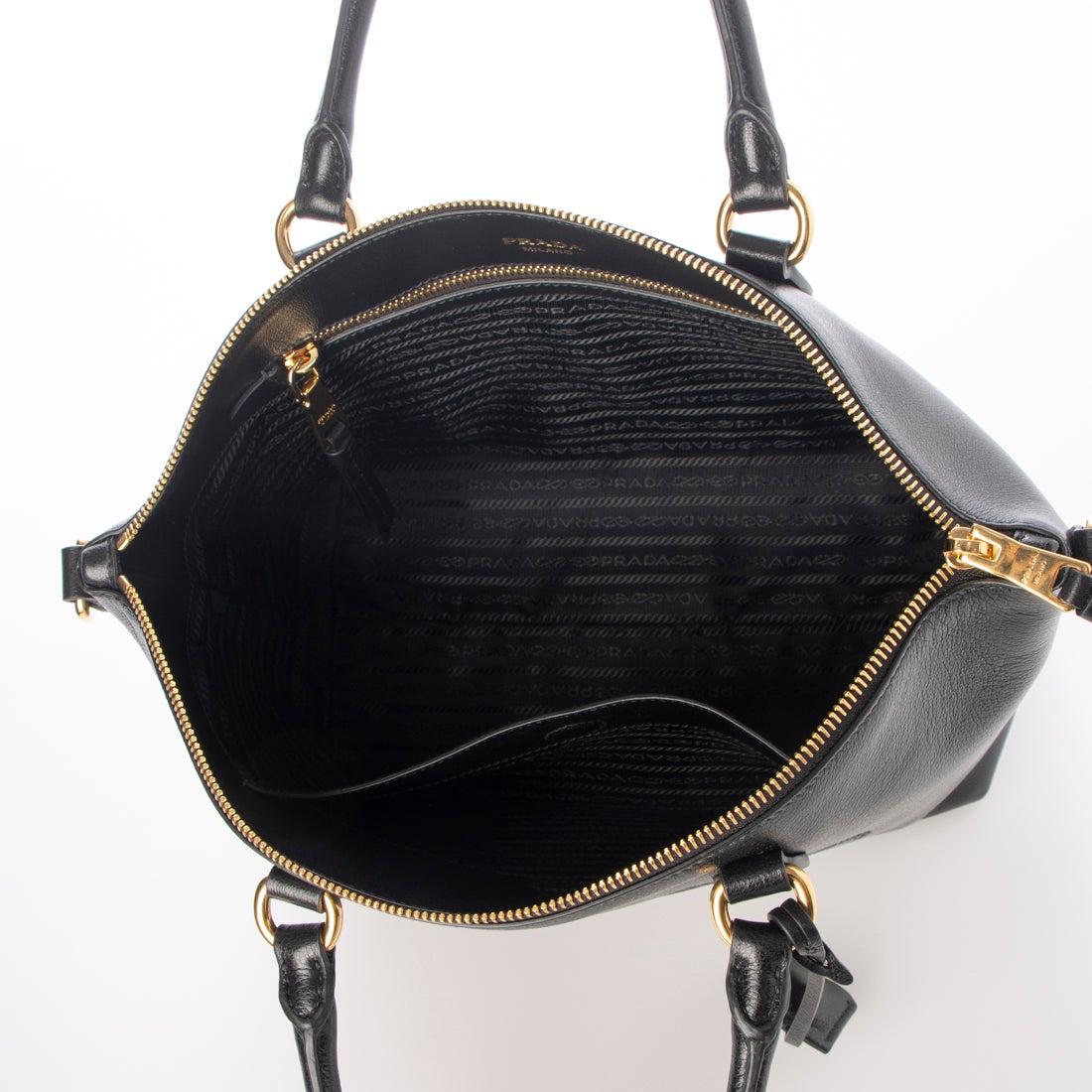 プラダ PRADA ☆ロゴエンボスレザー2WAYハンドバッグ - BORSA A MANO