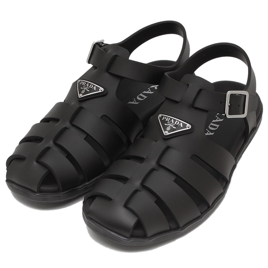 プラダ PRADA サンダル フィッシャーマンサンダル トライアングルロゴ