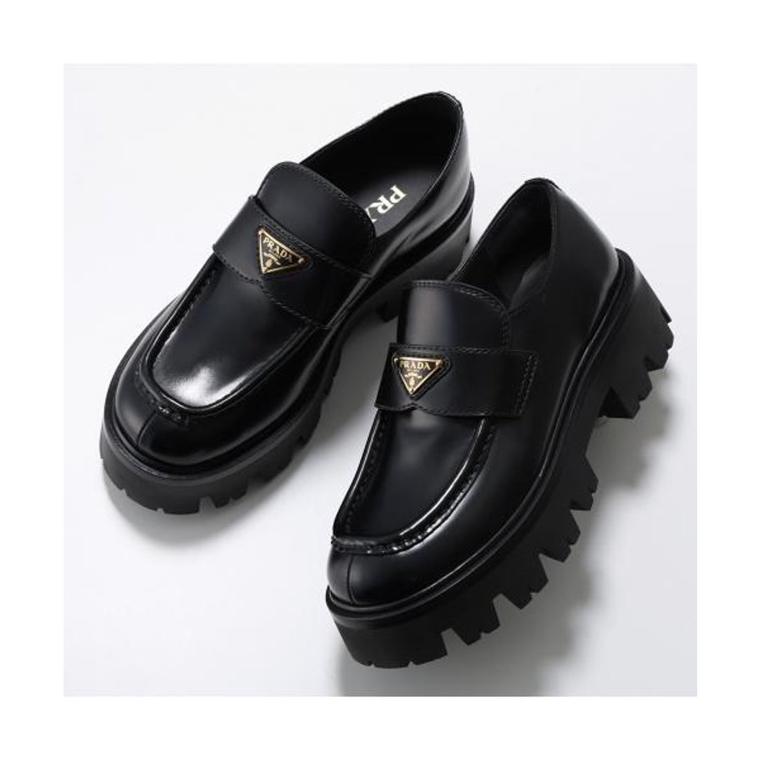 プラダ PRADA PRADA ローファー 1D185O 055 ブラッシュドレザー 厚底