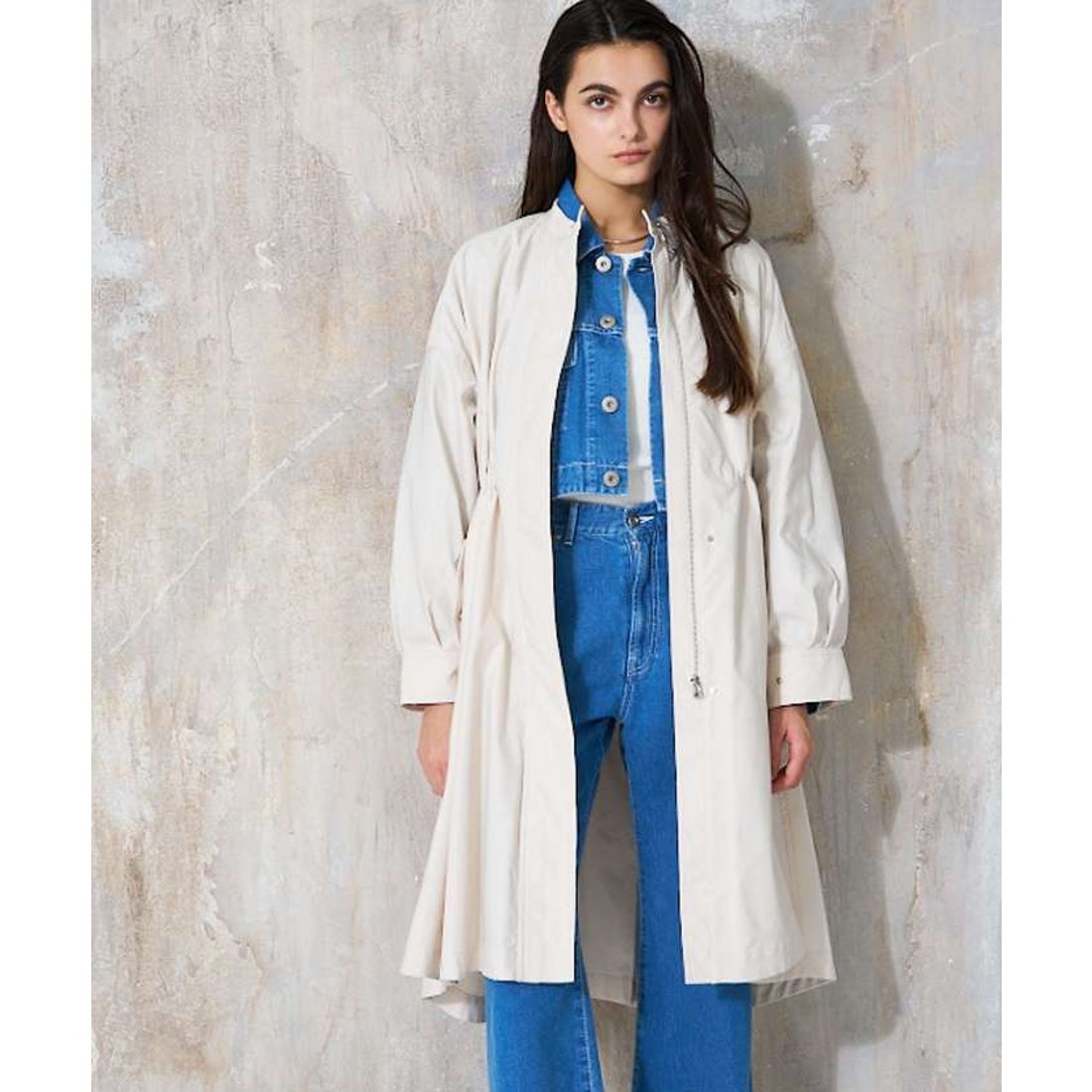 カリテ qualite エアリーライトツイルコート【予約】 （アイボリー