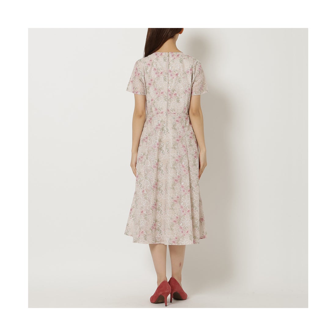 ローズティアラ RoseTiara クロスリボン刺繍ワンピース （ブラック